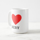 I love bakery kaffeetasse (Vorderseite Links)