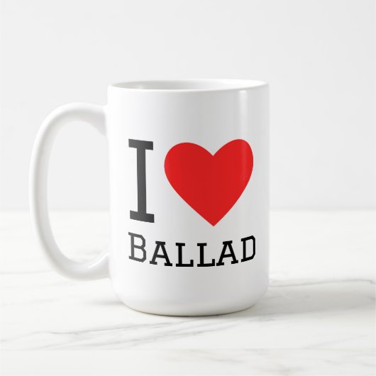 I love ballad kaffeetasse (Links)