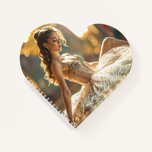 I LOVE BALLET - BALLET & DANCE NOTIZBLOCK (Vorderseite)
