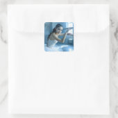 I LOVE BALLET - BALLET & DANCE QUADRATISCHER AUFKLEBER (Tasche)