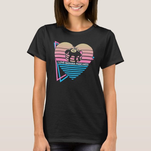 I Love Banana Pancakes Pancake Maker T-Shirt (Vorderseite)