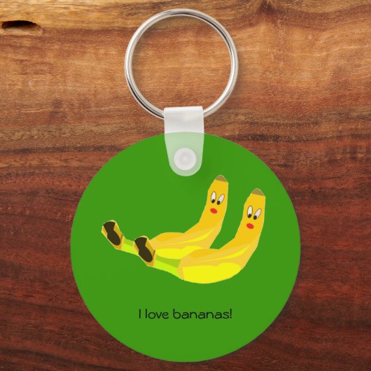 I love Bananas Keychain Schlüsselanhänger (Vorderseite)