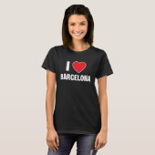 I LOVE BARCELONA City in Spain with Red Love Heart T-Shirt (Vorne ganz)