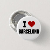 I love Barcelona - I heart Barcelona Spain Button (Vorne & Hinten)