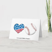 I Love BASEBALL greeting card Karte (Rückseite)