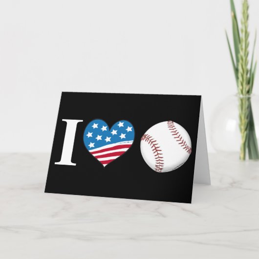 I Love BASEBALL greeting card Karte (Vorderseite)