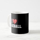 I Love Baseball Kaffeetasse (Vorderseite Links)