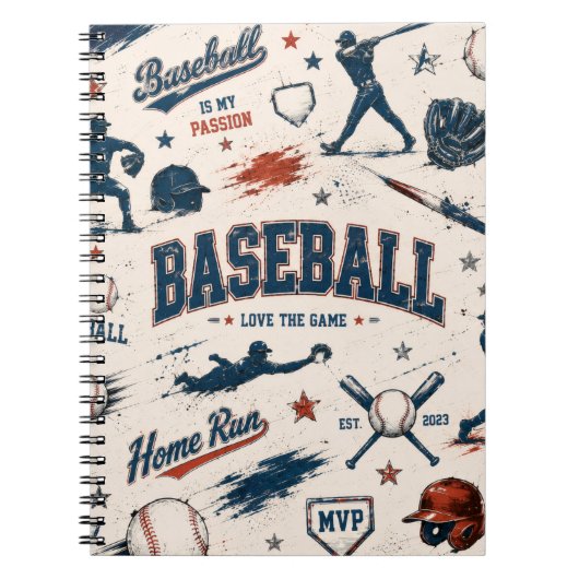 I Love Baseball Notebook & Journal | Baseball Dad Notizblock (Vorderseite)