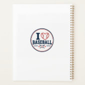 I Love Baseball Player & Team Planner Design Planer (Rückseite)