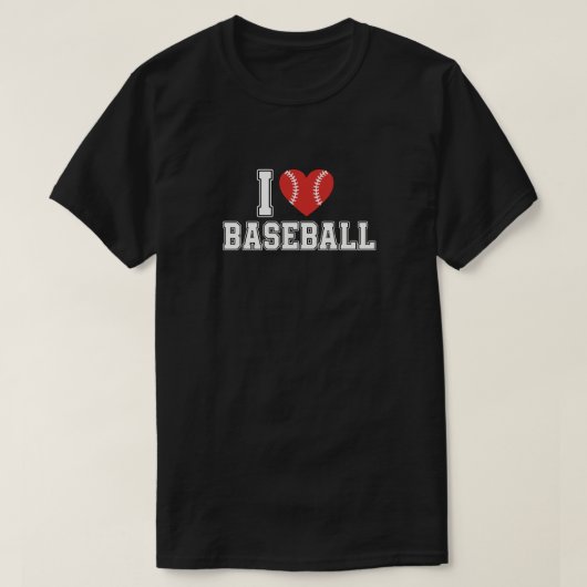 I Love Baseball T-Shirt (Design vorne)