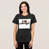 I Love Basketball Bold Black And White  Tri-Blend Shirt (Vorderseite voll)
