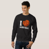 I Love Basketball Coach Match Team Player Sweatshirt (Vorne ganz)