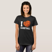 I Love Basketball Coach Match Team Player T-Shirt (Vorne ganz)