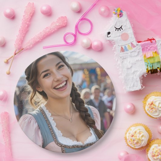 I LOVE BAVARIA - Paper Plate Pappteller (Party)