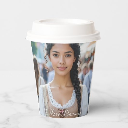 I LOVE BAVARIA PAPPBECHER (Vorderseite)