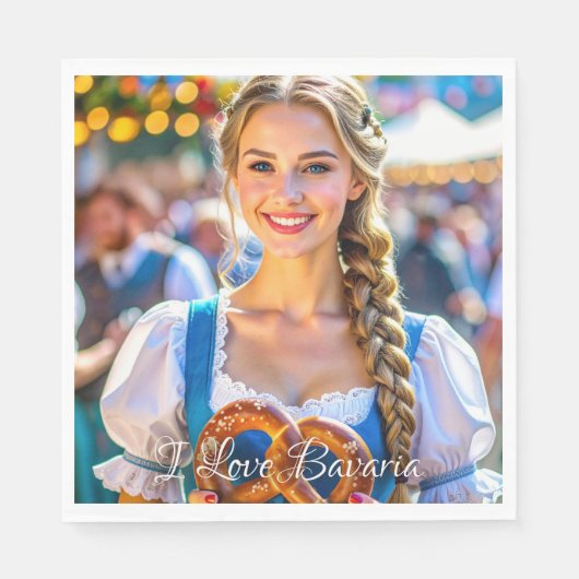 I LOVE BAVARIA SERVIETTE (Vorderseite)