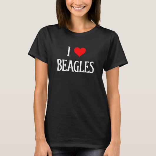 I Love Beagles I Heart Beagles Beagle lover Canine T-Shirt (Vorderseite)