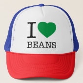 I LOVE BEANS TRUCKERKAPPE (Vorderseite)
