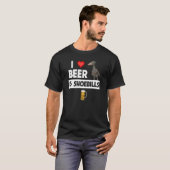 I Love Beer and Shoebills Whalebill Bird Watching  T-Shirt (Vorne ganz)