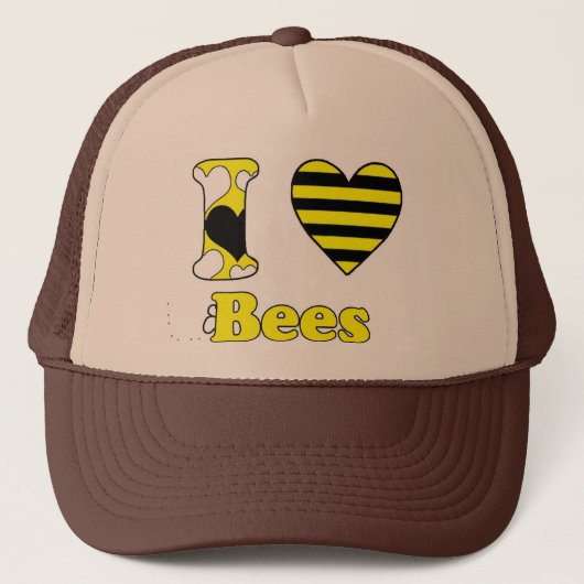 I love Bees Truckerkappe (Vorderseite)