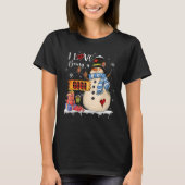 I Love Being A GiGi Snowman Xmas Santa Family Chri T-Shirt (Vorderseite)
