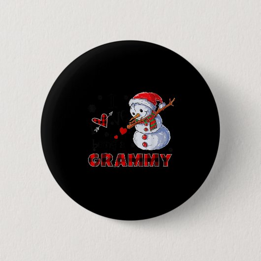 I Love Being A Grammy Snowman Dab Christmas 2020  Button (Vorderseite)