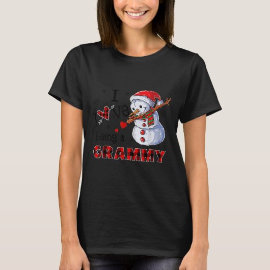 I Love Being A Grammy Snowman Dab Christmas 2020 T-Shirt (Vorderseite)