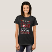 I Love Being A Math Teacher Valentines Day Gnome T-Shirt (Vorne ganz)