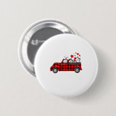 I Love Being A Nicu Nurse Valentine Buffalo Plaid  Button (Vorne & Hinten)