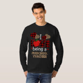 I Love Being A Preschool Teacher Red Plaid Valenti T-Shirt (Vorne ganz)