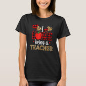 I Love Being A Teacher Leopard Valentines Day T-Shirt (Vorderseite)