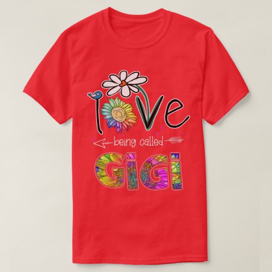 I Love Being Called Gigi Daisy Sunflower Mothers D T-Shirt (Design vorne)