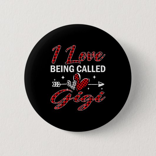 I Love Being Called Gigi Xmas Christmas Family  Button (Vorderseite)