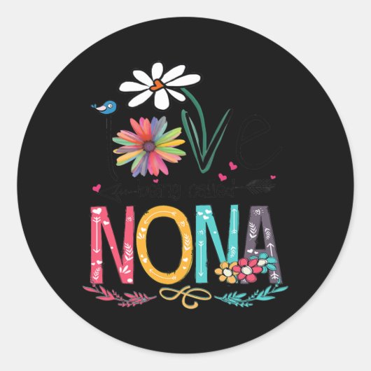 I Love Being Called Nonna Sunflower Shirt  Runder Aufkleber (Vorderseite)