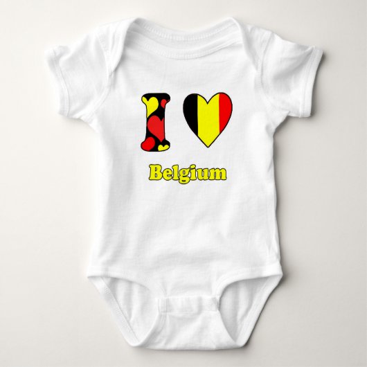 I love Belgium Baby Strampler (Vorderseite)