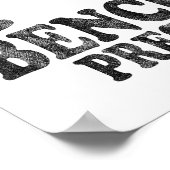 I Love Bench Press Vintage Poster (Ecke)