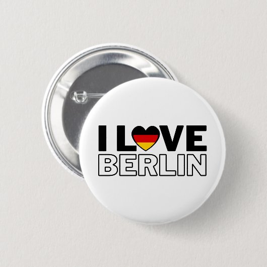I LOVE BERLIN - For real Berliners! Button (Vorne & Hinten)