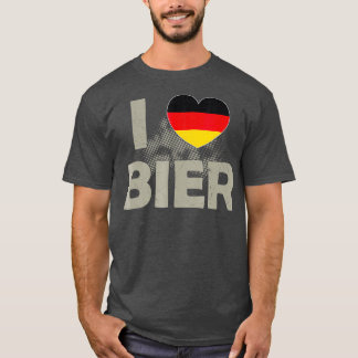 I Love Bier Beer Germany Deutschland Flag T-Shirt