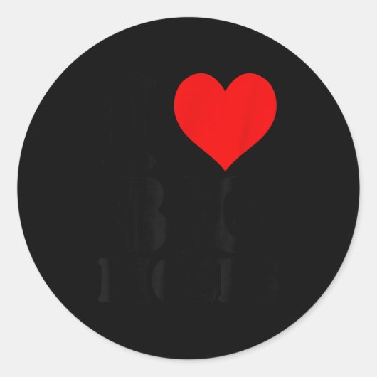 I Love Big Biceps Runder Aufkleber (Vorderseite)