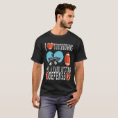 I Love Big Sacks Tight Ends and A Strong D  Footba T-Shirt (Vorne ganz)