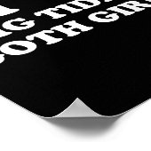 I Love Big Tiddy Goth Girls Funny Quote Humor  Poster (Ecke)