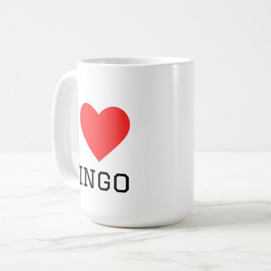 I love bingo kaffeetasse (Vorderseite Links)