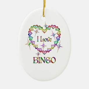 I Love Bingo Keramik Ornament