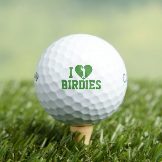 I Love Birdies Golf Balls | Personalized Callaway Golfball (Insitu T-Shirt)