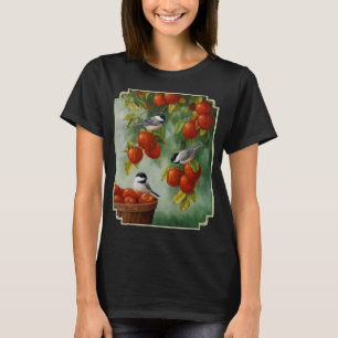 I Love Birds Apple Harvest Chickadees T-Shirt