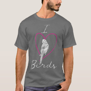 I Love Birds Birds Papagei Herz T-Shirt