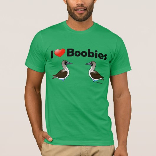 I Love Blue-footed Boobies T-Shirt (Vorderseite)