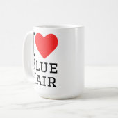 I love blue hair kaffeetasse (Vorderseite Links)