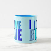 I love blue zweifarbige tasse (Mittel)