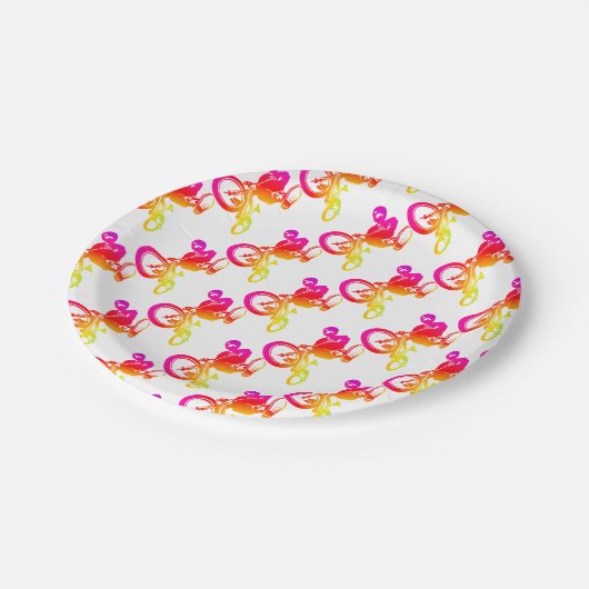 I Love BMX Pappteller (Schrägansicht)